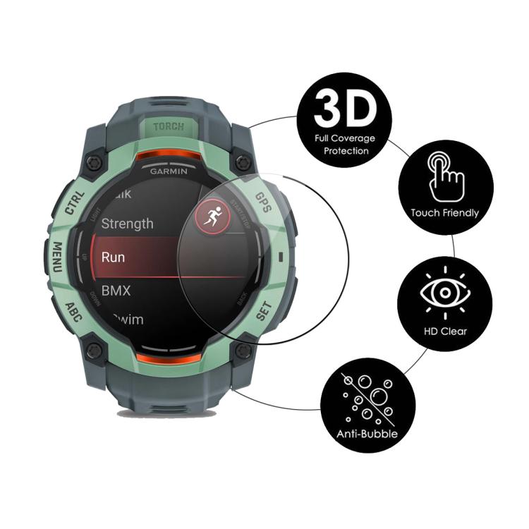 For Garmin Instinct 3 AMOLED / Solar 50mm 10pcs ENKAY 3D Full Coverage Soft PC Edge PMMA HD Screen Protector Film - free shipping - PMC TechLife - Order now!