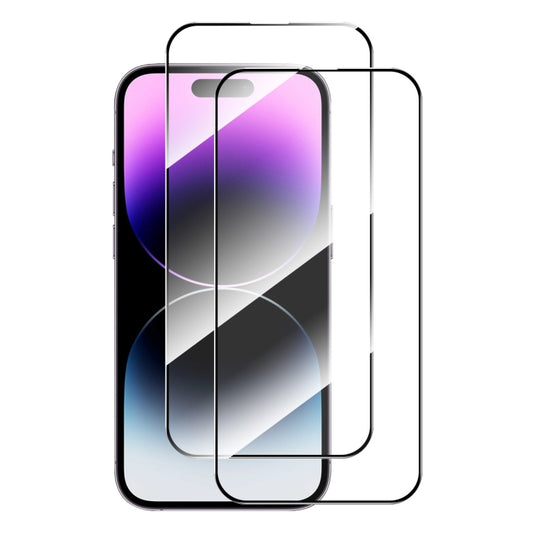 For iPhone 16 Pro Max 2pcs ENKAY Full Glue High Aluminum-silicon Tempered Glass Film - iPhone 16 Pro Max Tempered Glass by ENKAY | Online Shopping South Africa | PMC Jewellery | Buy Now Pay Later Mobicred