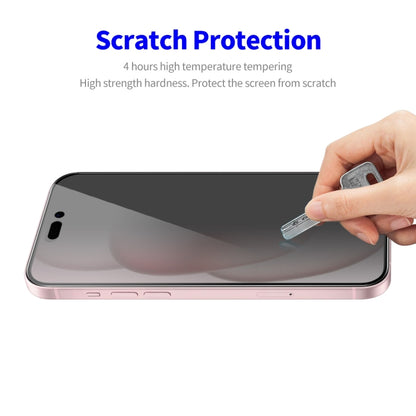 For iPhone 16 2pcs ENKAY Hat-Prince 28° Anti-peeping Tempered Glass Protector Full Screen Film - iPhone 16 Tempered Glass by ENKAY | Online Shopping South Africa | PMC Jewellery | Buy Now Pay Later Mobicred