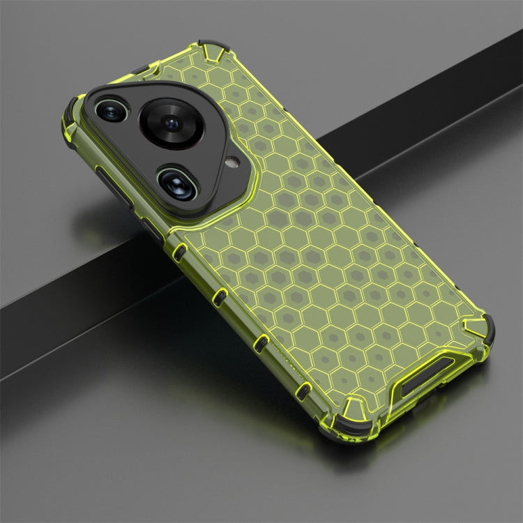 For Huawei Pura 70 Ultra Shockproof Honeycomb Phone Case(Green) - Huawei Cases by PMC Jewellery | Online Shopping South Africa | PMC Jewellery | Buy Now Pay Later Mobicred