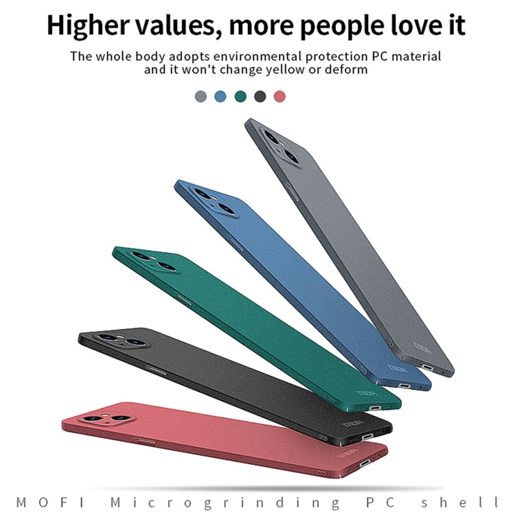 For iPhone 15 Plus  MOFI Fandun Series Frosted PC Ultra-thin All-inclusive Phone Case(Gray) - free shipping - PMC TechLife - Order now!