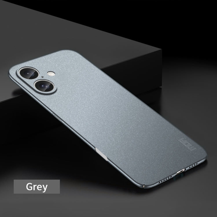 For iPhone 16 Plus MOFI Fandun Series Frosted PC Ultra-thin All-inclusive Phone Case(Gray) - iPhone 16 Plus Cases by MOFI | Online Shopping South Africa | PMC Jewellery | Buy Now Pay Later Mobicred