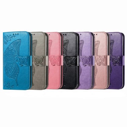 For Samsung Galaxy S25+ 5G Butterfly Love Flower Embossed Leather Phone Case(Pink) - Galaxy S25+ 5G Cases by PMC Jewellery | Online Shopping South Africa | PMC Jewellery | Buy Now Pay Later Mobicred