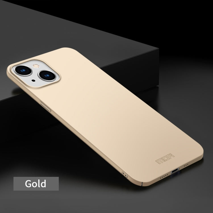 For iPhone 15 MOFI Frosted PC Ultra-thin Hard Phone Case(Gold) - free shipping - PMC TechLife - Order now!