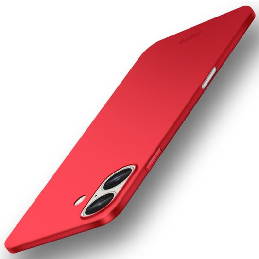 For iPhone 16 MOFI Frosted PC Ultra-thin Hard Phone Case(Red) - iPhone 16 Cases by MOFI | Online Shopping South Africa | PMC Jewellery | Buy Now Pay Later Mobicred