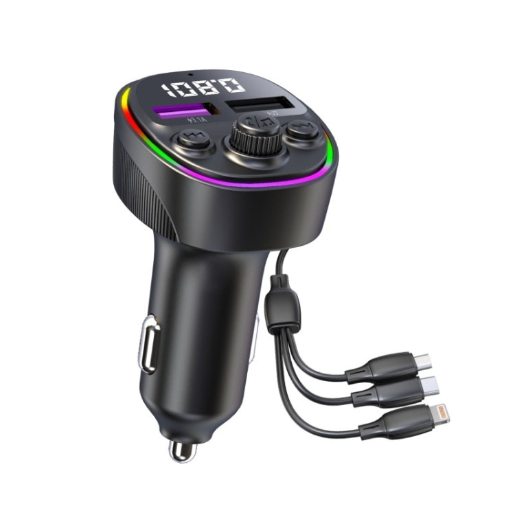 CS1 MP3 Player Bluetooth FM Transmitter 66W 3-In-1 Car Fast Charger - Car Charger by PMC TechLife | Online Shopping South Africa | PMC TechLife | Buy Now Pay Later Mobicred
