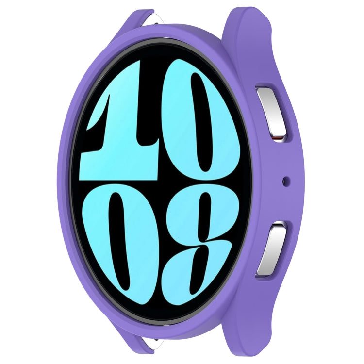 For Samsung Galaxy Watch 6 40mm Half Coverage Hollow PC Watch Protective Case(Purple) - Watch Cases by PMC Jewellery | Online Shopping South Africa | PMC Jewellery