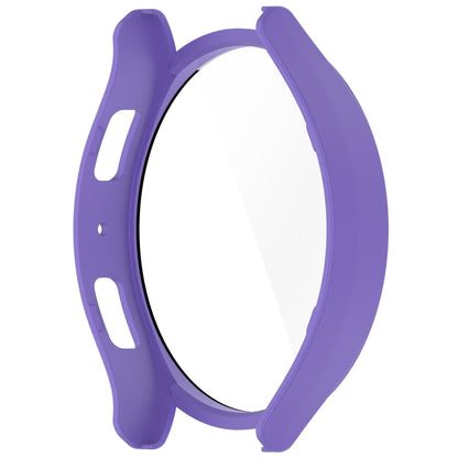 For Samsung Galaxy Watch6 40mm PC + Tempered Film Integrated Watch Protective Case(Purple) - Watch Cases by PMC Jewellery | Online Shopping South Africa | PMC Jewellery