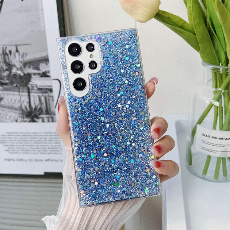 For Samsung Galaxy S24 Ultra 5G Glitter Sequins Epoxy TPU Phone Case(Blue) - Galaxy S24 Ultra 5G Cases by PMC Jewellery | Online Shopping South Africa | PMC Jewellery