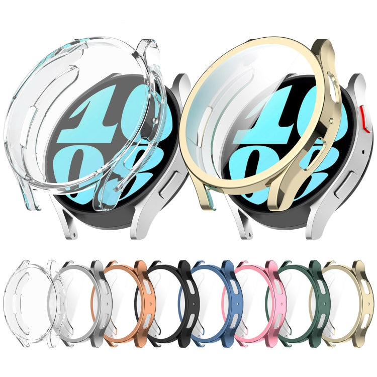For Samsung Galaxy Watch6 44mm Full Coverage TPU Electroplated Watch Protective Case(Blue) - Watch Cases by PMC TechLife | Online Shopping South Africa | PMC TechLife