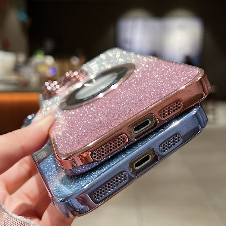 For iPhone 11 Pro MagSafe Gradient Glitter Electroplating TPU Phone Case(Purple) - iPhone 11 Pro Cases by PMC Jewellery | Online Shopping South Africa | PMC Jewellery