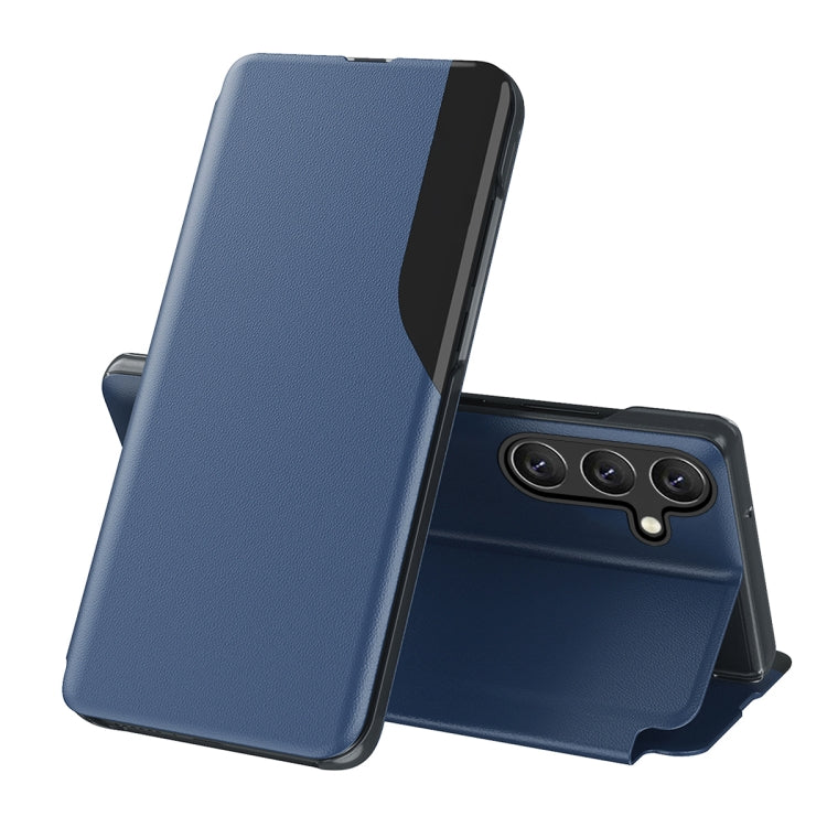 For Samsung Galaxy S25+ 5G Attraction Flip Holder Leather Phone Case(Sapphire Blue) - Galaxy S25+ 5G Cases by PMC Jewellery | Online Shopping South Africa | PMC Jewellery | Buy Now Pay Later Mobicred