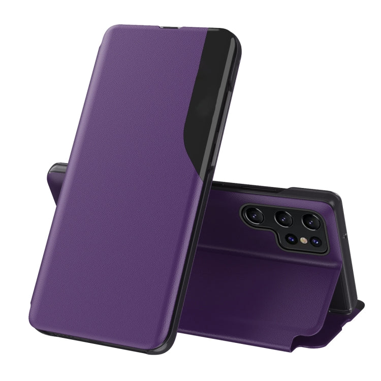 For Samsung Galaxy S25 Ultra 5G Attraction Flip Holder Leather Phone Case(Violet) - Galaxy S25 Ultra 5G Cases by PMC Jewellery | Online Shopping South Africa | PMC Jewellery | Buy Now Pay Later Mobicred