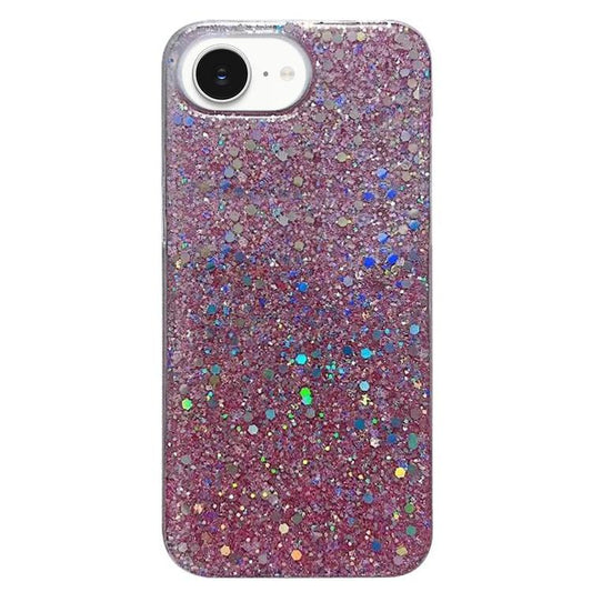 For iPhone 16e Glitter Sequins Epoxy TPU Phone Case(Pink) - iPhone 16e Cases by PMC Jewellery | Online Shopping South Africa | PMC Jewellery | Buy Now Pay Later Mobicred