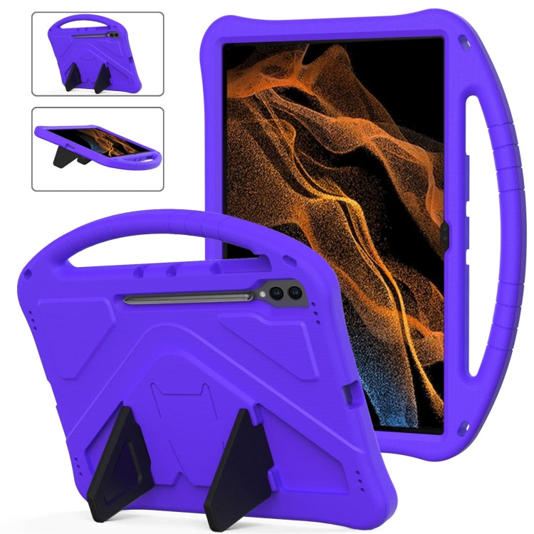 For Samsung Galaxy Tab S9 Ultra EVA Shockproof Tablet Case with Holder(Purple) - free shipping - PMC Jewellery - Order now!