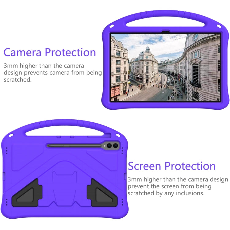 For Samsung Galaxy Tab S9 Ultra EVA Shockproof Tablet Case with Holder(Purple) - Galaxy Tab S9 Ultra Cases by PMC Jewellery | Online Shopping South Africa | PMC Jewellery | Buy Now Pay Later Mobicred