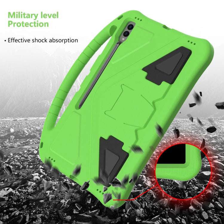 For Samsung Galaxy Tab S10 Ultra 14.6 EVA Shockproof Tablet Case with Holder(Green) - Tab S10 Ultra Cases by PMC Jewellery | Online Shopping South Africa | PMC Jewellery | Buy Now Pay Later Mobicred