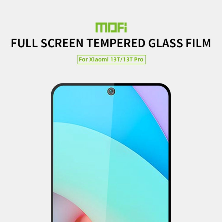 For Xiaomi 13T / 13T Pro MOFI 9H 2.5D Full Screen Tempered Glass Film(Black) -  by MOFI | Online Shopping South Africa | PMC Jewellery