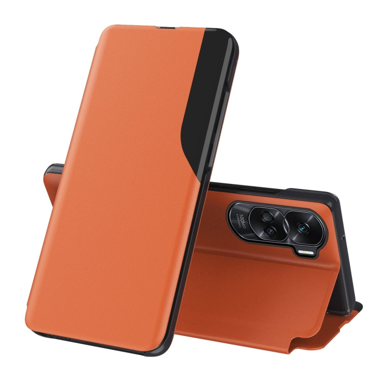 For Honor 90 Lite Attraction Flip Holder Leather Phone Case(Orange) - Honor Cases by PMC TechLife | Online Shopping South Africa | PMC TechLife