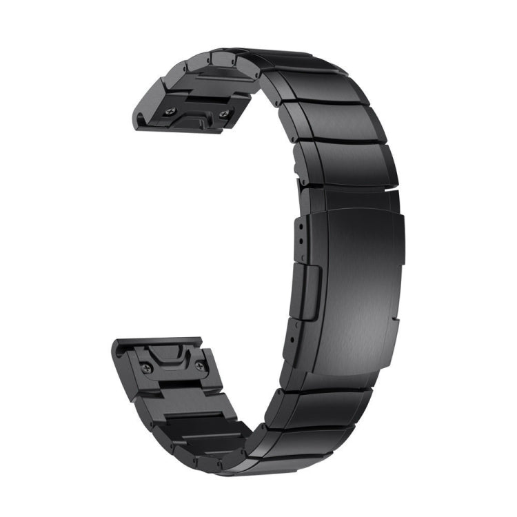 For Garmin Fenix 7 Pro 47mm 22mm Titanium Alloy Quick Release Watch Band(Black) - Watch Bands by PMC Jewellery | Online Shopping South Africa | PMC Jewellery