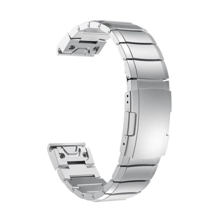 For Garmin Fenix 5 22mm Titanium Alloy Quick Release Watch Band(Sliver) - Watch Bands by PMC Jewellery | Online Shopping South Africa | PMC Jewellery
