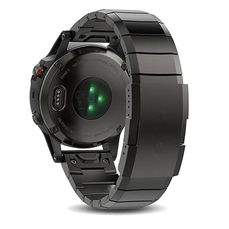 For Garmin Fenix 5 Plus Titanium Alloy Quick Release 22mm Watch Band(Black) - free shipping - PMC TechLife - Order now!