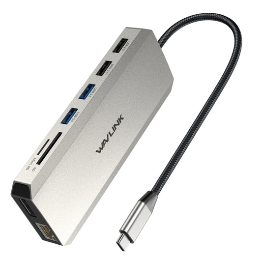 Wavlink UMD302 Type-C to Multiport Dual 4K HDMI HUB Triple Monitor 12-in-1 Laptop Docking Station - USB HUB by WAVLINK | Online Shopping South Africa | PMC Jewellery | Buy Now Pay Later Mobicred