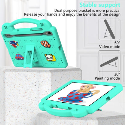 For Samsung Galaxy Tab S9 X710/X716B Handle Kickstand Children EVA Shockproof Tablet Case(Mint Green) - Galaxy Tab S9 Cases by PMC Jewellery | Online Shopping South Africa | PMC Jewellery | Buy Now Pay Later Mobicred