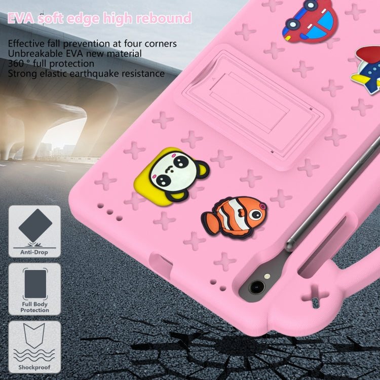 For Samsung Galaxy Tab S9 FE / X510N Handle Kickstand Children EVA Shockproof Tablet Case(Pink) - Galaxy Tab S9 FE by PMC Jewellery | Online Shopping South Africa | PMC Jewellery