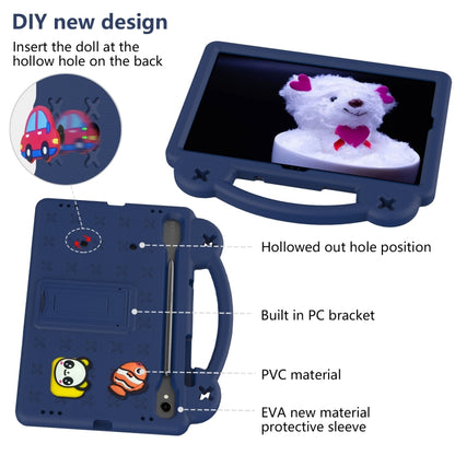 For Samsung Galaxy Tab S9 FE / X510N Handle Kickstand Children EVA Shockproof Tablet Case(Navy Blue) - Galaxy Tab S9 FE by PMC Jewellery | Online Shopping South Africa | PMC Jewellery