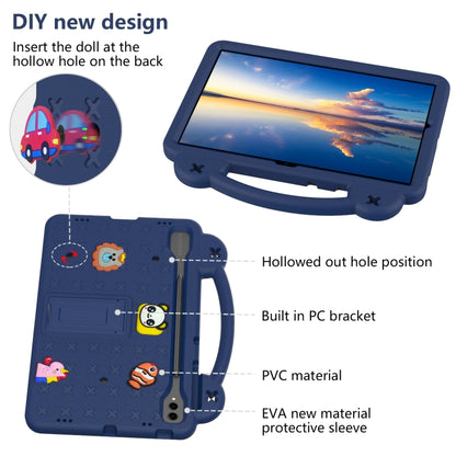 For Samsung Galaxy Tab S9 FE+ 12.4 X610N Handle Kickstand Children EVA Shockproof Tablet Case(Navy Blue) - Galaxy Tab S9 FE+ by PMC Jewellery | Online Shopping South Africa | PMC Jewellery | Buy Now Pay Later Mobicred