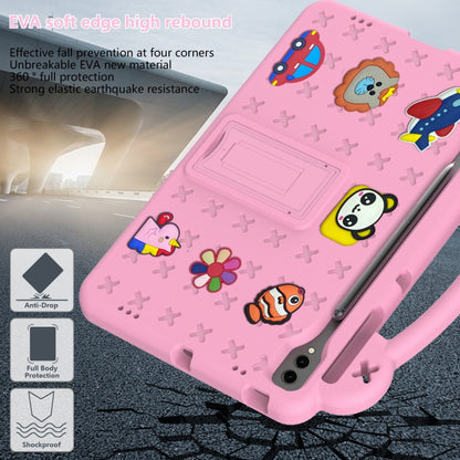 For Samsung Galaxy Tab S9+ 12.4 X810 Handle Kickstand Children EVA Shockproof Tablet Case(Pink) - Galaxy Tab S9+ Cases by PMC Jewellery | Online Shopping South Africa | PMC Jewellery | Buy Now Pay Later Mobicred