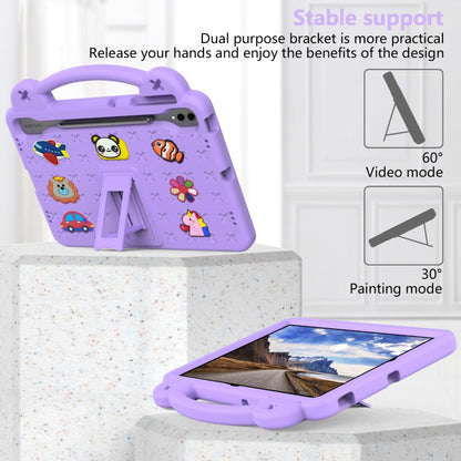 For Samsung Galaxy Tab S9+ 12.4 X810 Handle Kickstand Children EVA Shockproof Tablet Case(Light Purple) - Galaxy Tab S9+ Cases by PMC Jewellery | Online Shopping South Africa | PMC Jewellery | Buy Now Pay Later Mobicred