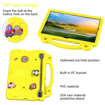 For Samsung Galaxy Tab S9+ 12.4 X810 Handle Kickstand Children EVA Shockproof Tablet Case(Yellow) - Galaxy Tab S9+ Cases by PMC Jewellery | Online Shopping South Africa | PMC Jewellery | Buy Now Pay Later Mobicred