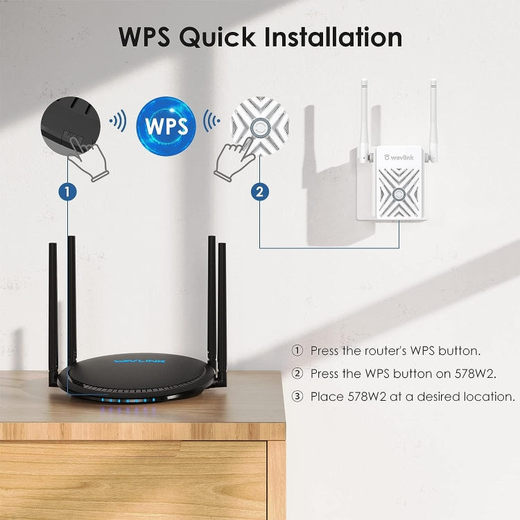 WAVLINK WN578W2 For Home Office N300 WiFi Wireless AP Repeater Signal Booster, Plug:EU Plug - free shipping - PMC Jewellery - Order now!