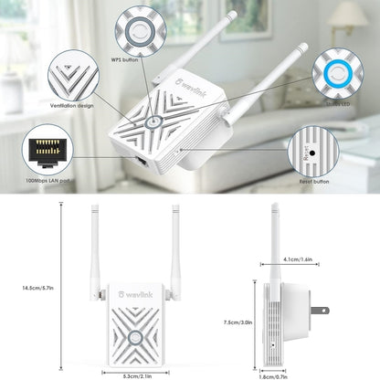 WAVLINK WN578W2 For Home Office N300 WiFi Wireless AP Repeater Signal Booster, Plug:AU Plug - Wireless Routers by WAVLINK | Online Shopping South Africa | PMC Jewellery | Buy Now Pay Later Mobicred