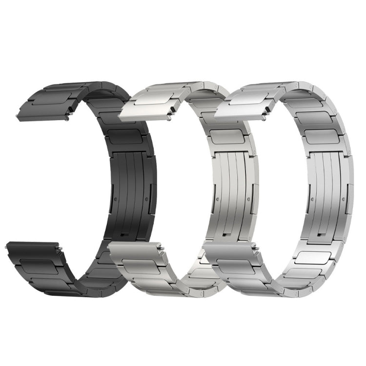 For Garmin Forerunner 255 22mm I-Shaped Titanium Alloy Watch Band(Grey) - Watch Bands by PMC TechLife | Online Shopping South Africa | PMC TechLife