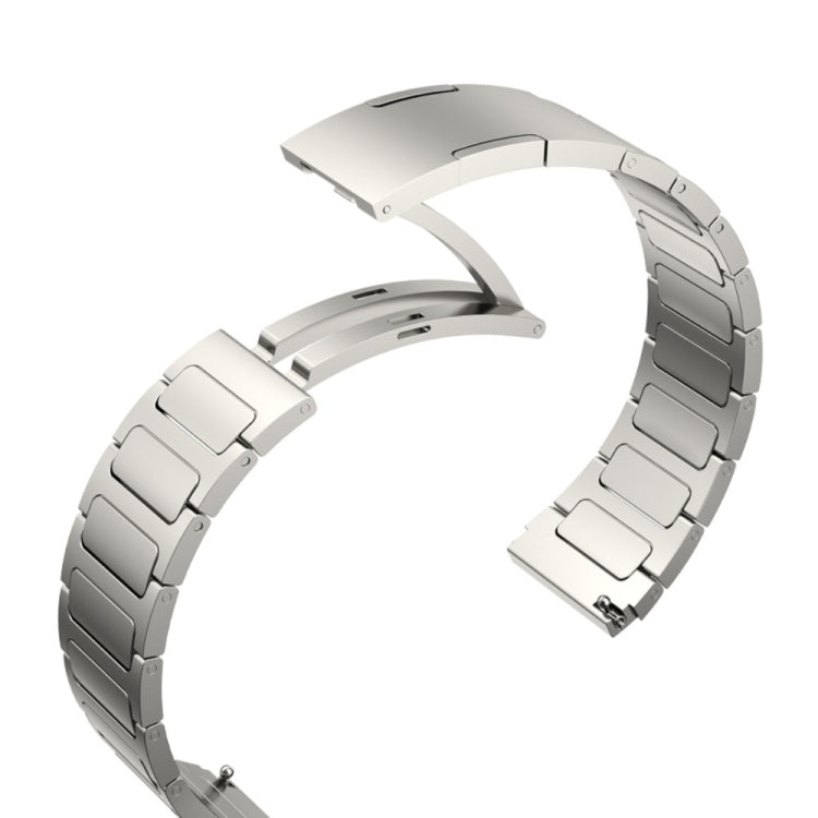 For Garmin Vivoactive 4 22mm I-Shaped Titanium Alloy Watch Band(Grey) - Watch Bands by PMC TechLife | Online Shopping South Africa | PMC TechLife