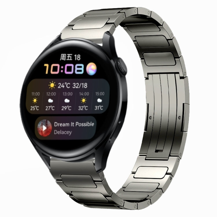 For Huawei Watch 3 22mm I-Shaped Titanium Alloy Watch Band(Grey) - Watch Bands by PMC TechLife | Online Shopping South Africa | PMC TechLife
