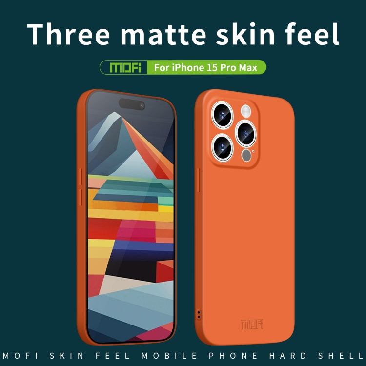 For iPhone 15 Pro Max MOFI Qin Series Skin Feel All-inclusive Silicone Phone Case(Green) - iPhone 15 Pro Max Cases by MOFI | Online Shopping South Africa | PMC Jewellery