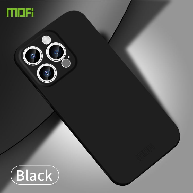 For iPhone 15 Pro MOFI Qin Series Skin Feel All-inclusive Silicone Phone Case(Black) - iPhone 15 Pro Cases by MOFI | Online Shopping South Africa | PMC Jewellery