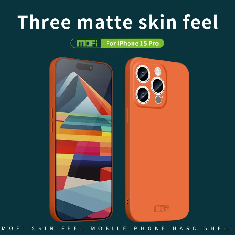 For iPhone 15 Pro MOFI Qin Series Skin Feel All-inclusive Silicone Phone Case(Black) - iPhone 15 Pro Cases by MOFI | Online Shopping South Africa | PMC Jewellery