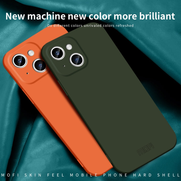 For iPhone 15 MOFI Qin Series Skin Feel All-inclusive Silicone Phone Case(Orange) - iPhone 15 Cases by MOFI | Online Shopping South Africa | PMC Jewellery