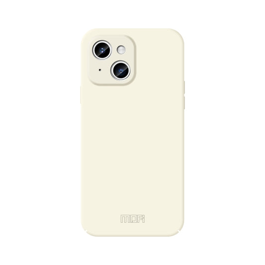 For iPhone 15 MOFI Qin Series Skin Feel All-inclusive Silicone Phone Case(Beige) - iPhone 15 Cases by MOFI | Online Shopping South Africa | PMC Jewellery