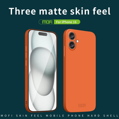 For iPhone 16 MOFI Qin Series Skin Feel All-inclusive PC Phone Case(Blue) - iPhone 16 Cases by MOFI | Online Shopping South Africa | PMC Jewellery | Buy Now Pay Later Mobicred