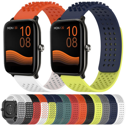 For Xiaomi Watch S1 Active 22mm Holes Breathable 3D Dots Silicone Watch Band(Midnight Blue) - Watch Bands by PMC Jewellery | Online Shopping South Africa | PMC Jewellery