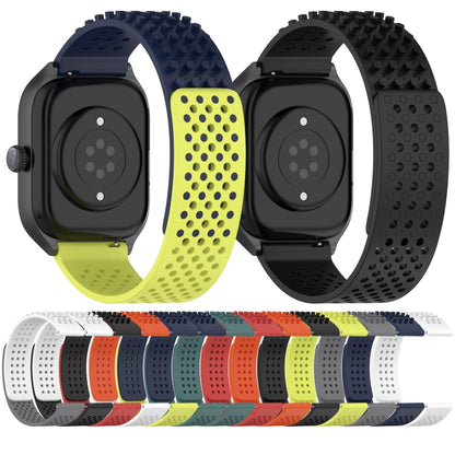 For Xiaomi Haylou RS4 LS12 22mm Holes Breathable 3D Dots Silicone Watch Band(Midnight Blue) - Watch Bands by PMC Jewellery | Online Shopping South Africa | PMC Jewellery