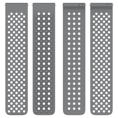 For Xiaomi Haylou RS4 LS12 22mm Holes Breathable 3D Dots Silicone Watch Band(Grey) - Watch Bands by PMC Jewellery | Online Shopping South Africa | PMC Jewellery