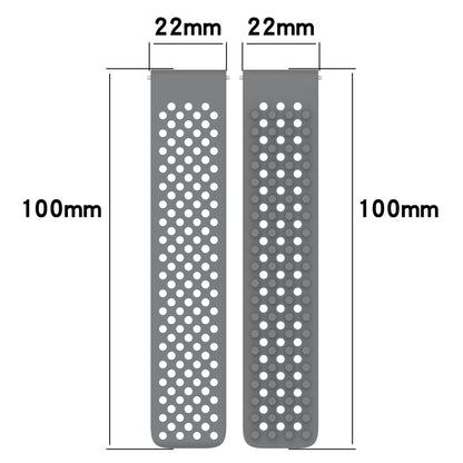 For Xiaomi MI Watch Color 2 22mm Holes Breathable 3D Dots Silicone Watch Band(Black+Red) - Watch Bands by PMC Jewellery | Online Shopping South Africa | PMC Jewellery