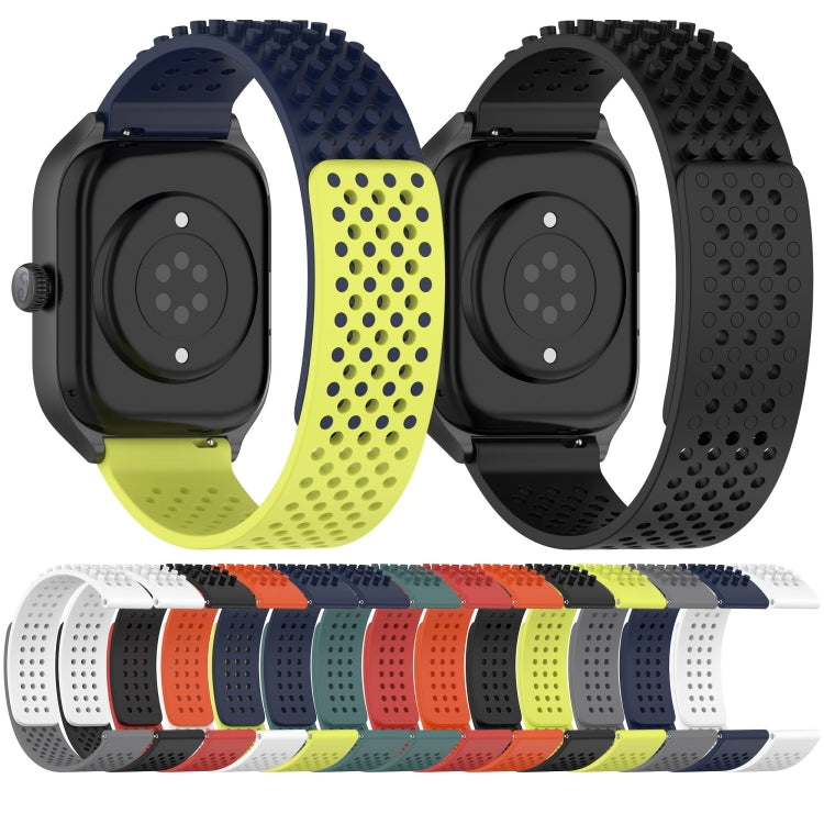 For Garmin Forerunner 265 22mm Holes Breathable 3D Dots Silicone Watch Band(Olive Green) - Watch Bands by PMC Jewellery | Online Shopping South Africa | PMC Jewellery